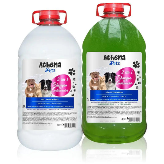 Shampoo Com Condicionador Para Cachorro e Gato 5L - Athena Pets